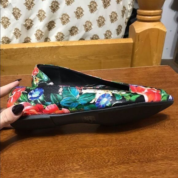 rue21 floral super cute flats shoes 7/8 - Picture 3 of 6